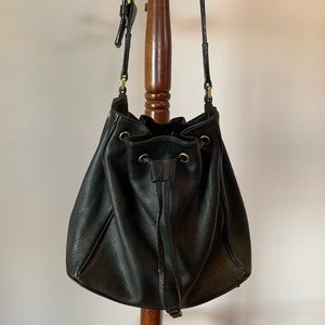 Browns brand leather drawstring bag